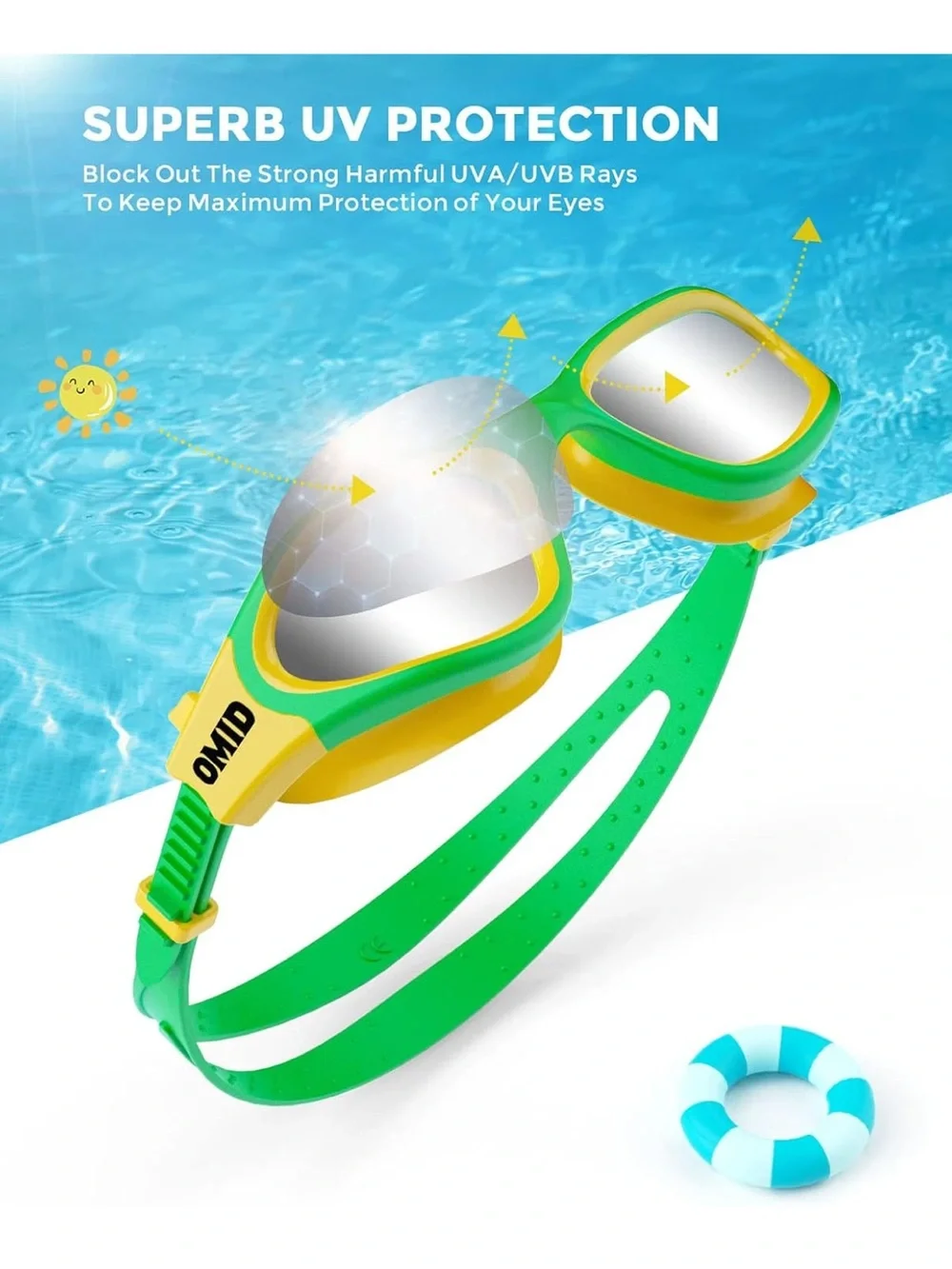 Polarized Kids Swim Goggles - set of 2